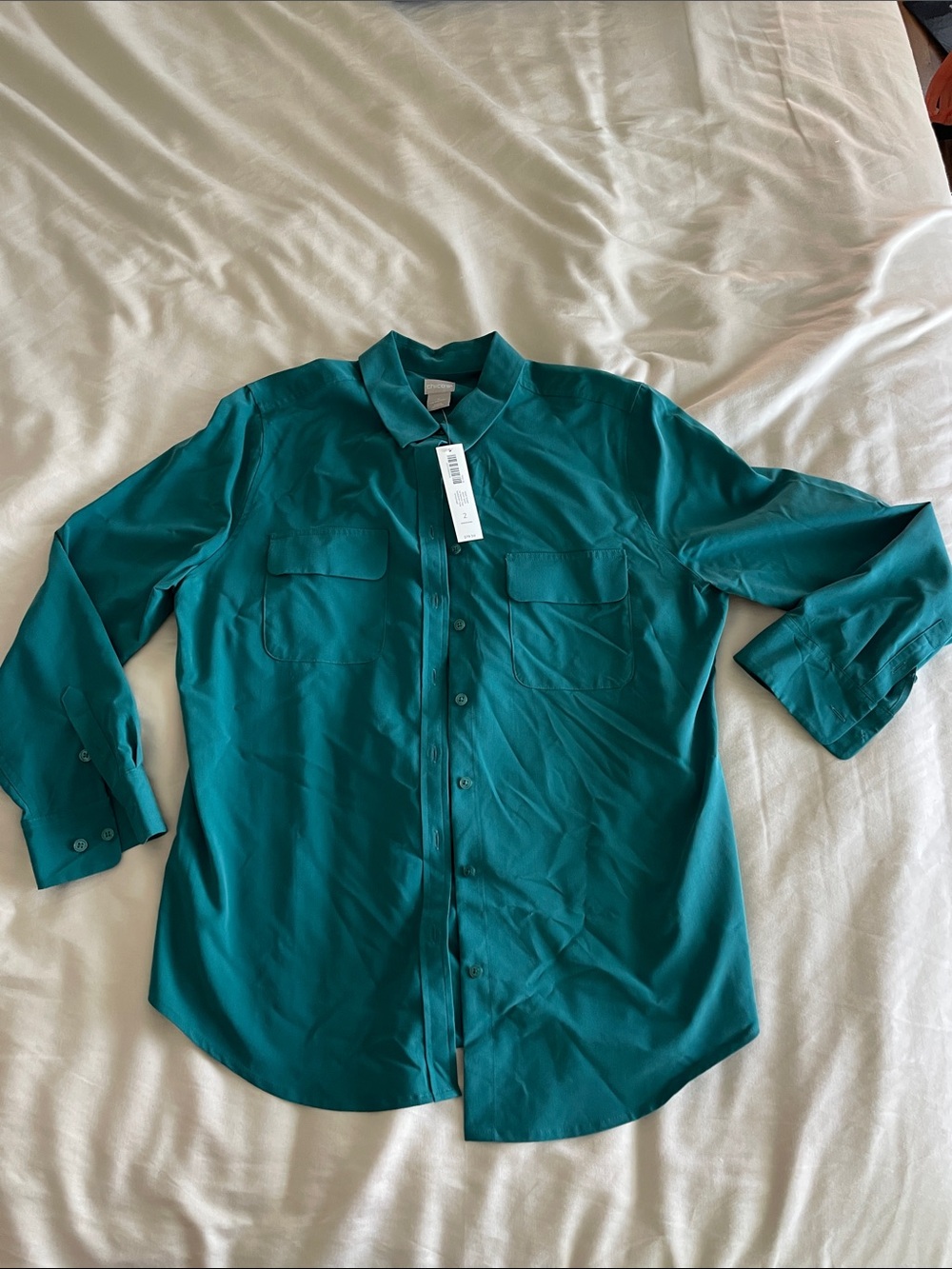 Chico's Teal Button-Down Shirt